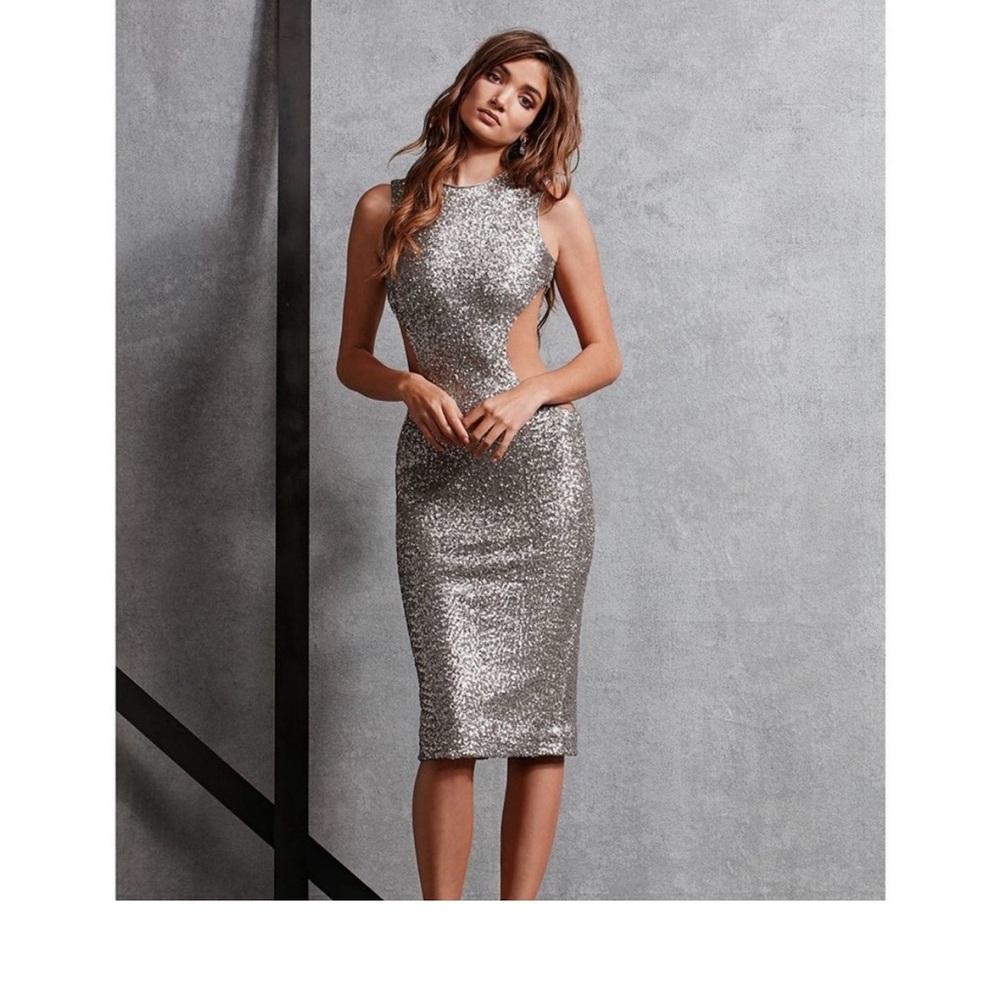 Dress the population Ryan sequined cutout dress